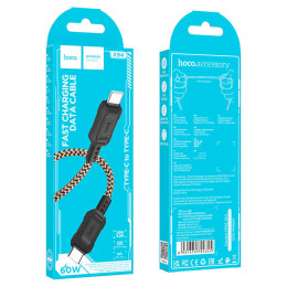 Кабель Hoco X94 Leader 60W charging data cable Type-C-Type-C 1m золотой