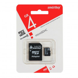 Smart Buy microSD 4GB с адаптером SD Карта памяти