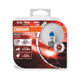 Osram Night BreakerLaser H3 +150% 55W 12V (2шт комплект) 64151NL-HCB Лампа галоген 